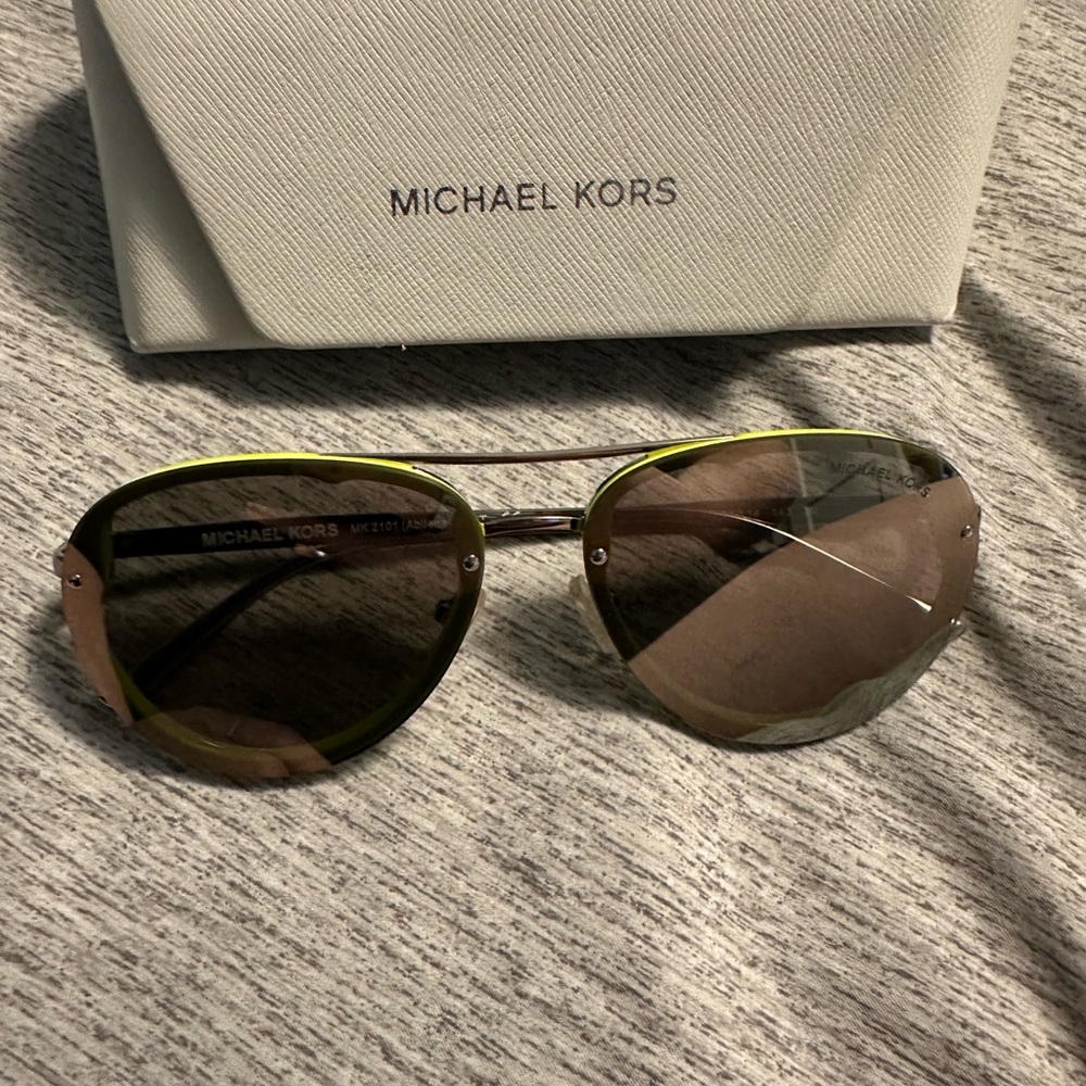 Michael Kors silver and neon yellow Sunglasses
